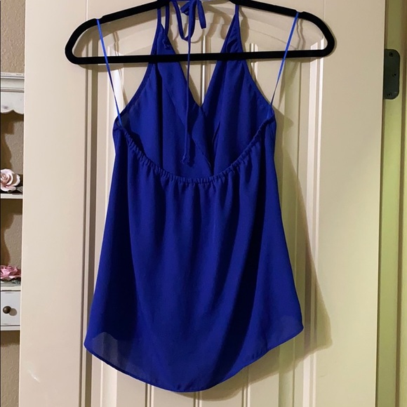 Three eighty two cobalt blue halter blouse - Picture 2 of 2